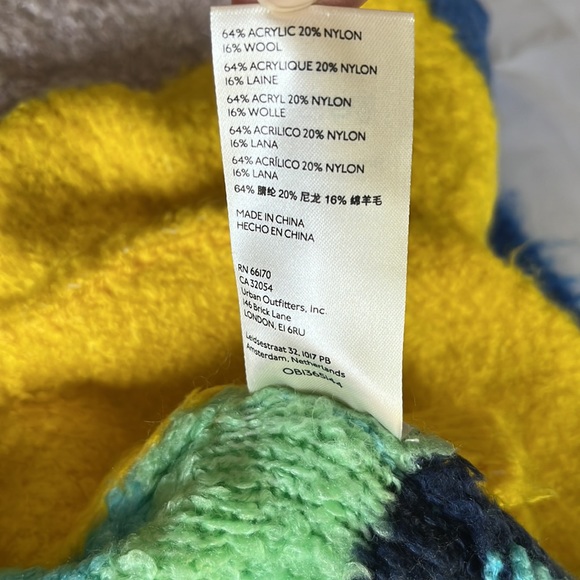 Free People Dream Team Cardigan Stripe Hooded Sweater Sunny Skies Size L - Picture 9 of 15